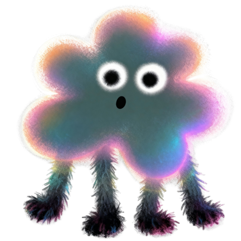 Scope — curious hairy mascot