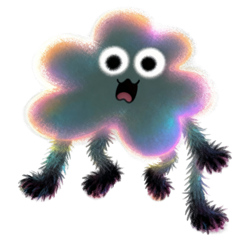 Launch — excited hairy mascot