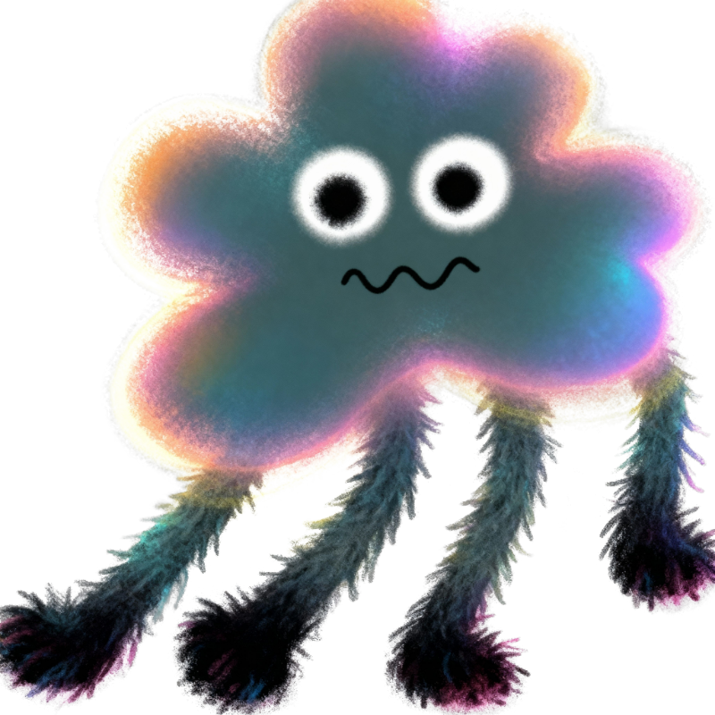 Blocker — worried hairy mascot